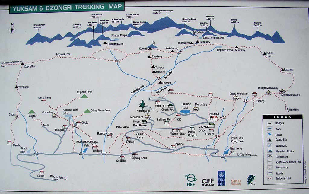 Goecha La Trek route map