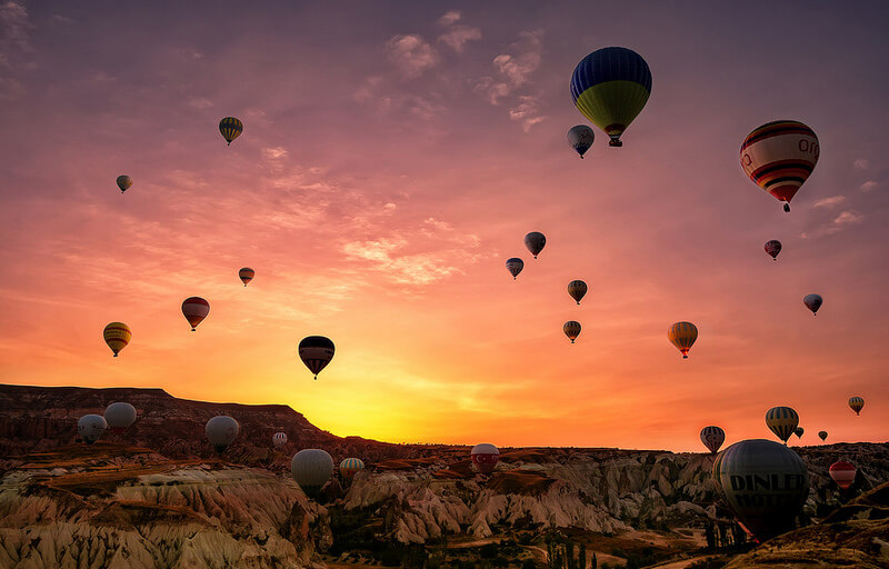 romantic hot air balloon rides