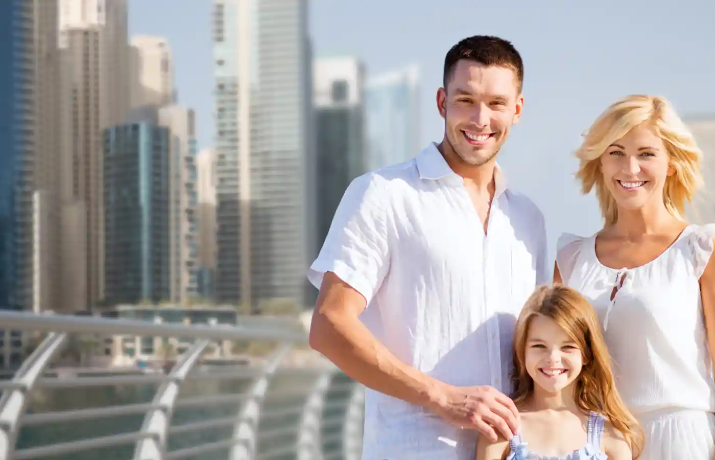 Happy family with kids