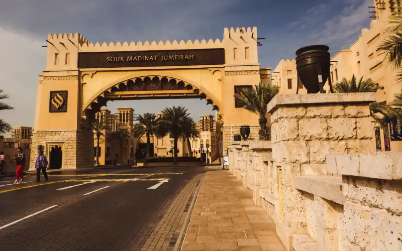Main entrance to the Souk Madinat Jumeirah, Dubai.