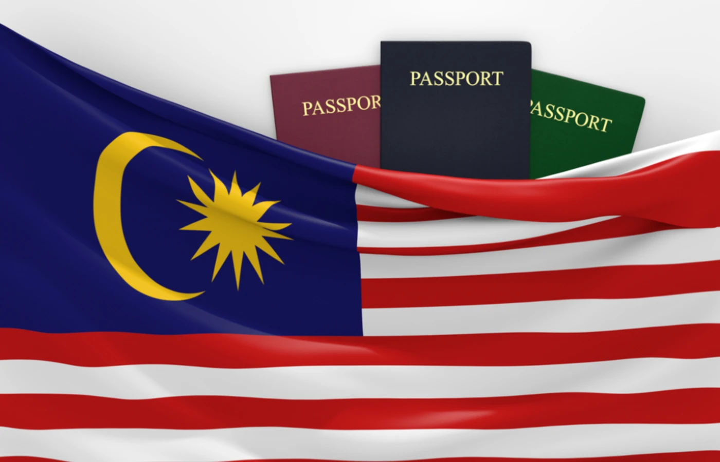 Different passport with Malaysia Flag