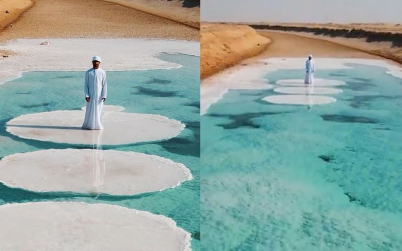 Long salt lake Abu Dhabi