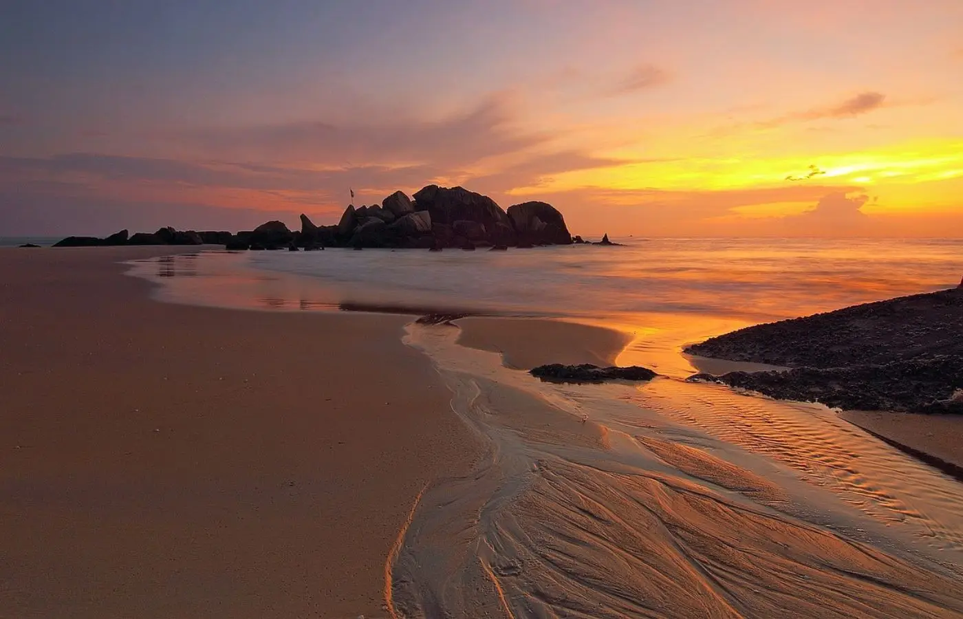 Beach during Sunset