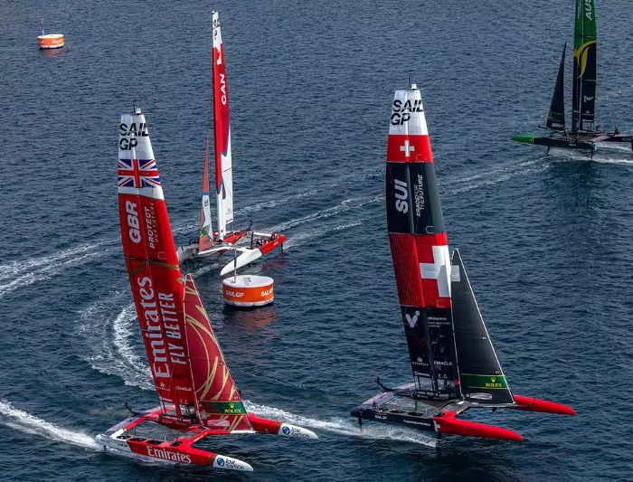 Emirates Dubai Sail Grand Prix event happening in Dubai.