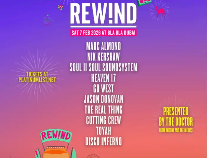 REW!ND Fest DXB 2026 in Dubai.