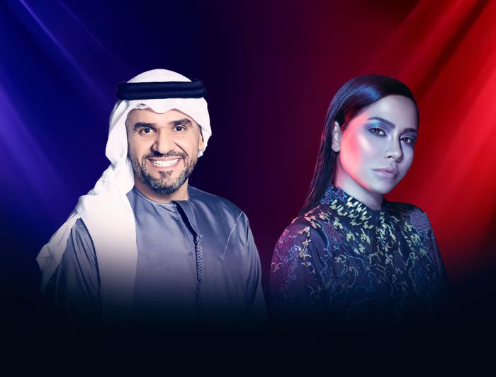 Hussain Al Jassmi and Sherine Abdel Wahab live Dubai