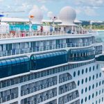 An Aerial Photography of a Cruise Ship on the Sea.