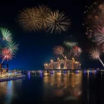 New Years Eve fireworks in Dubai the Pointe