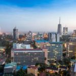 Modern Nairobi cityscape in the capital city of Kenya.