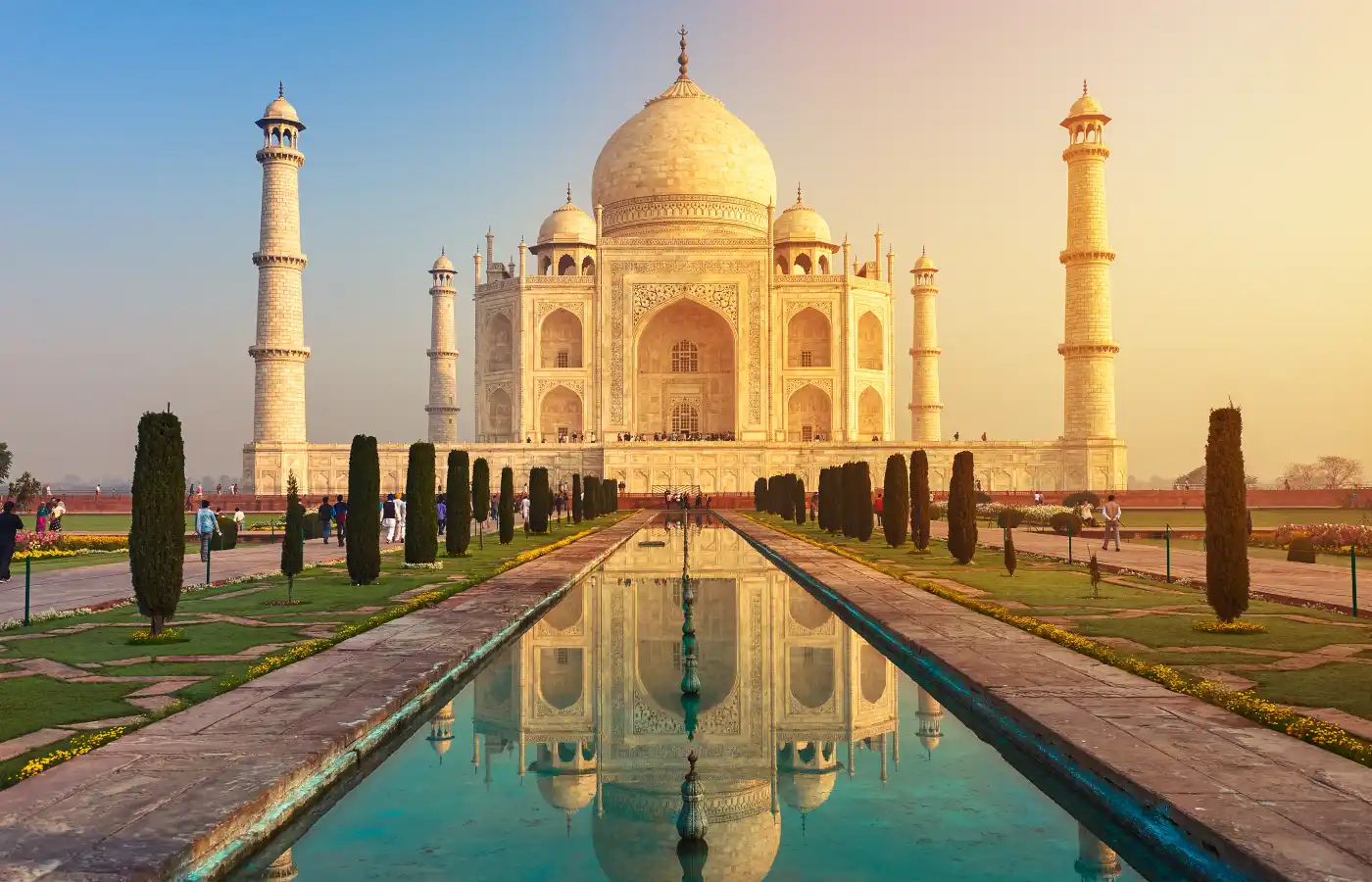 View of Taj Mahal India.