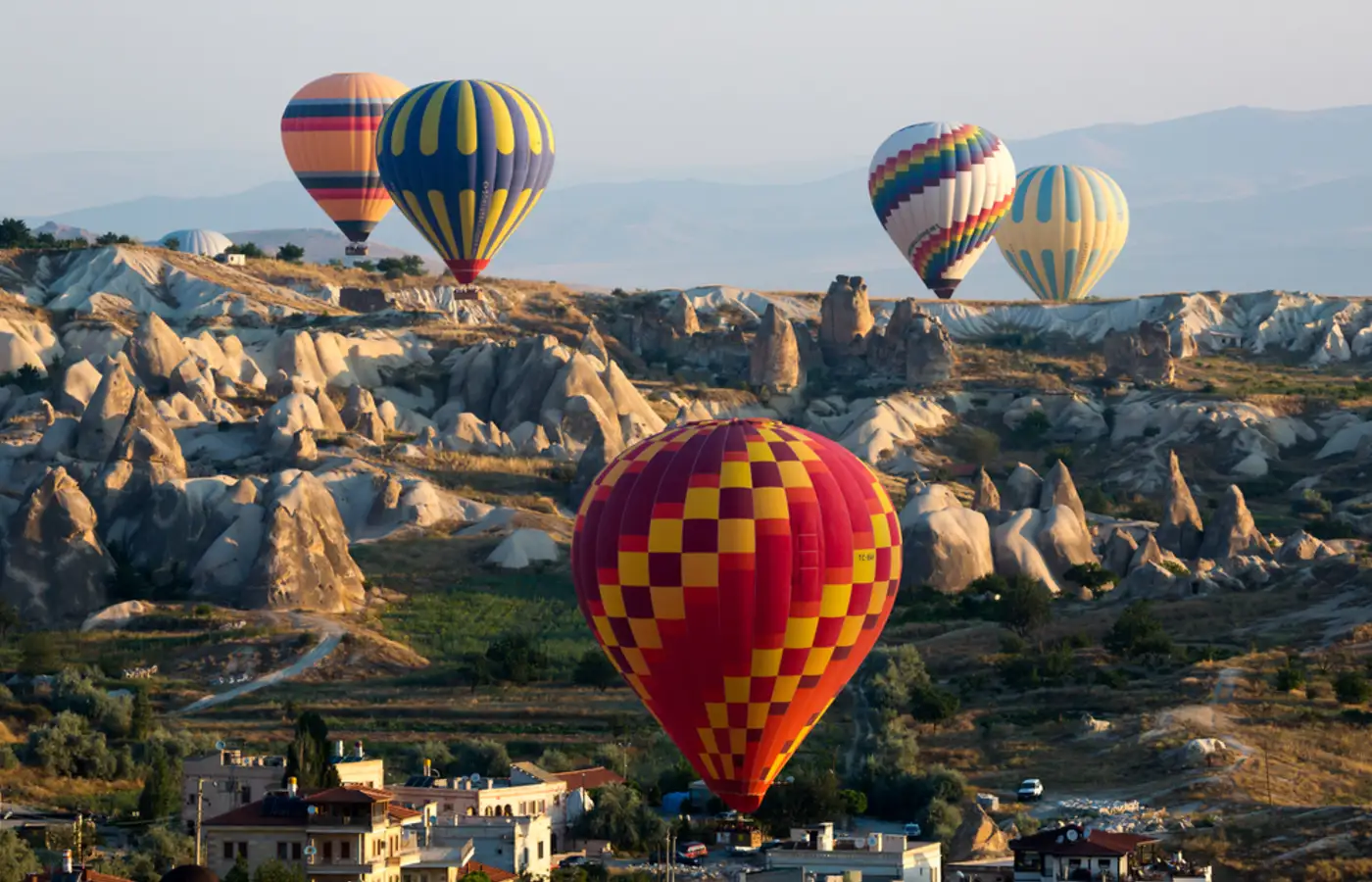 Hot air balloons over Cappadocia Turkey