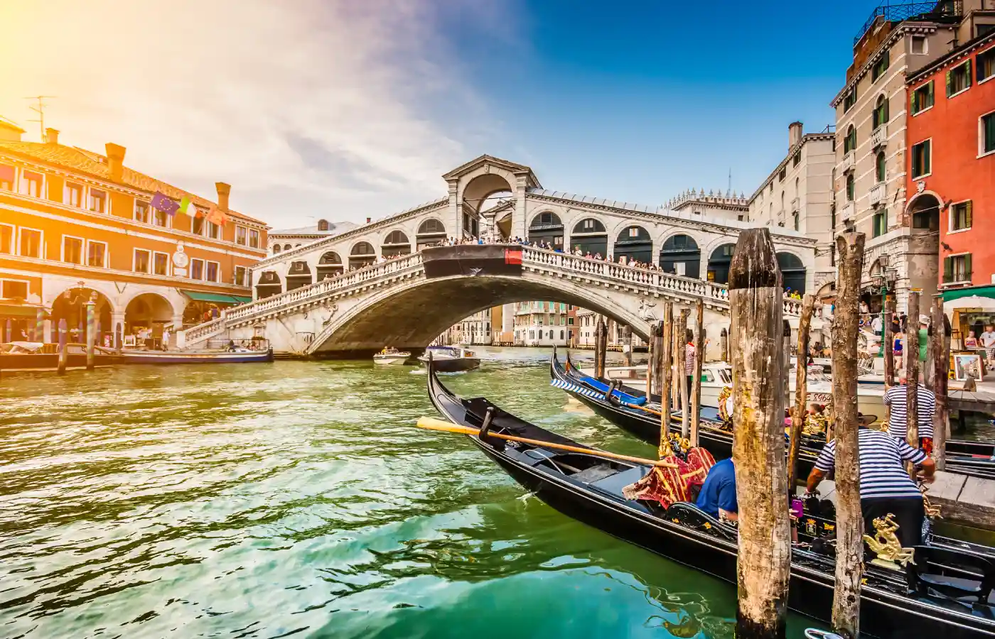 View of famous Canal Grande Italy.