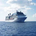 White color cruise ship in the body of water.