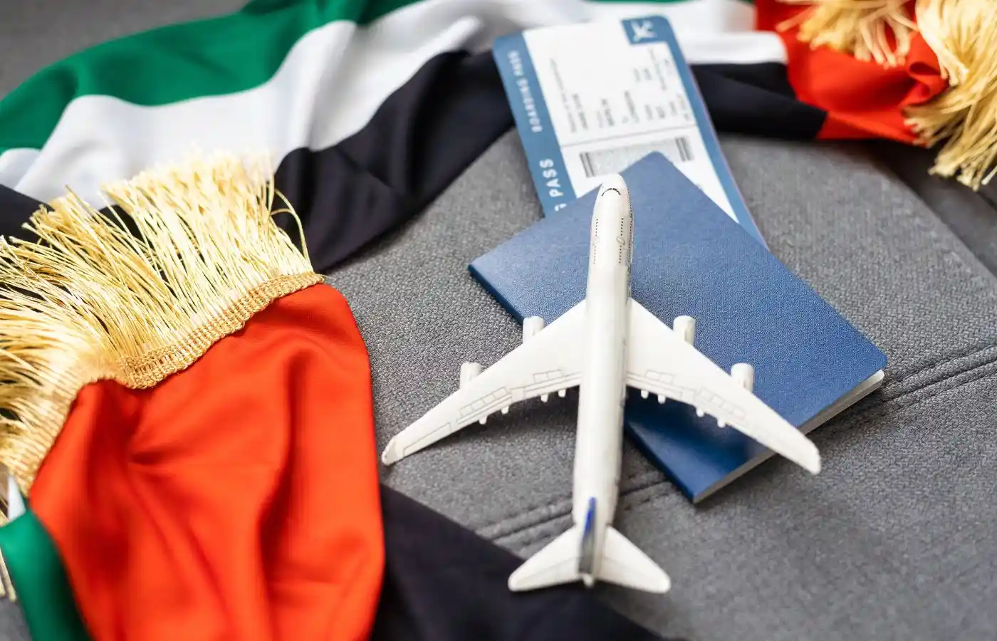 passport and uae flag