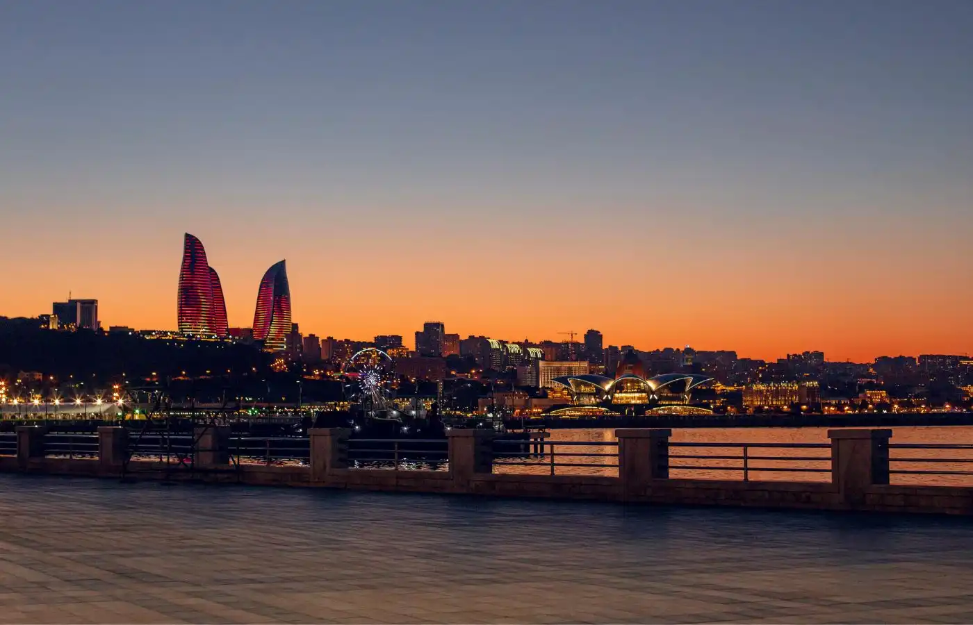 Baku city during sunset