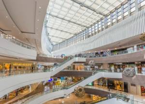 View of a shopping mall.