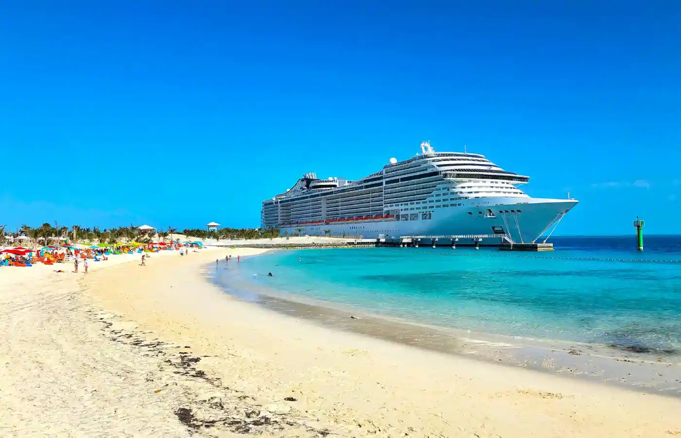 White cruise ship on sea during daytime