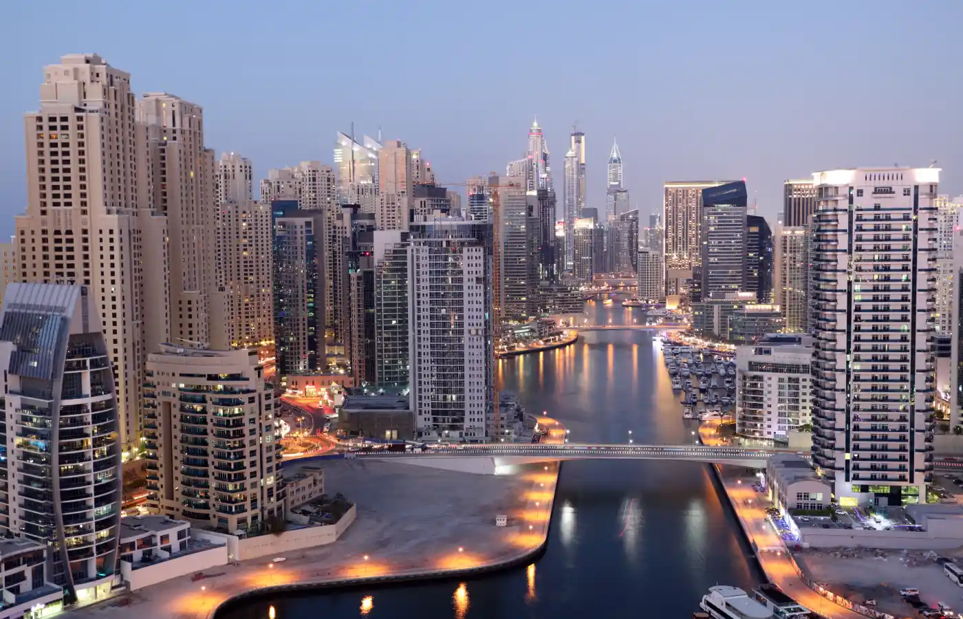 Huge buildings in Dubai.