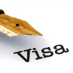 Visa text and fountain pen