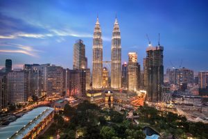 Petronas Twin Tower Kuala Lumpur skyline