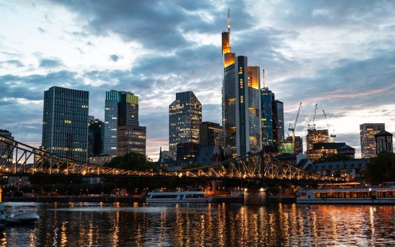 cityscape frankfurt downtown Germany