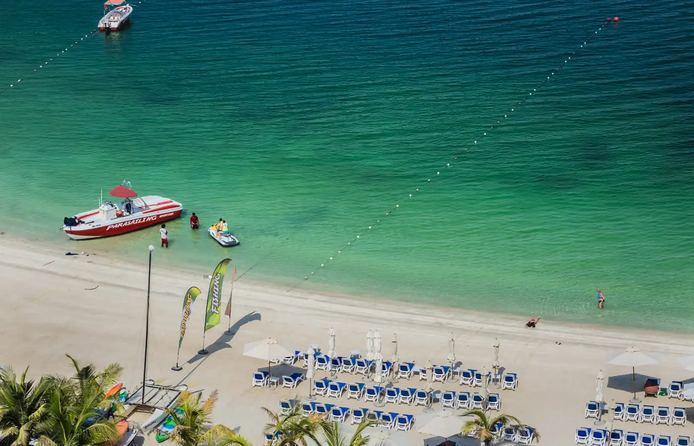 Boat in a beach in Ras Al Khaimah.