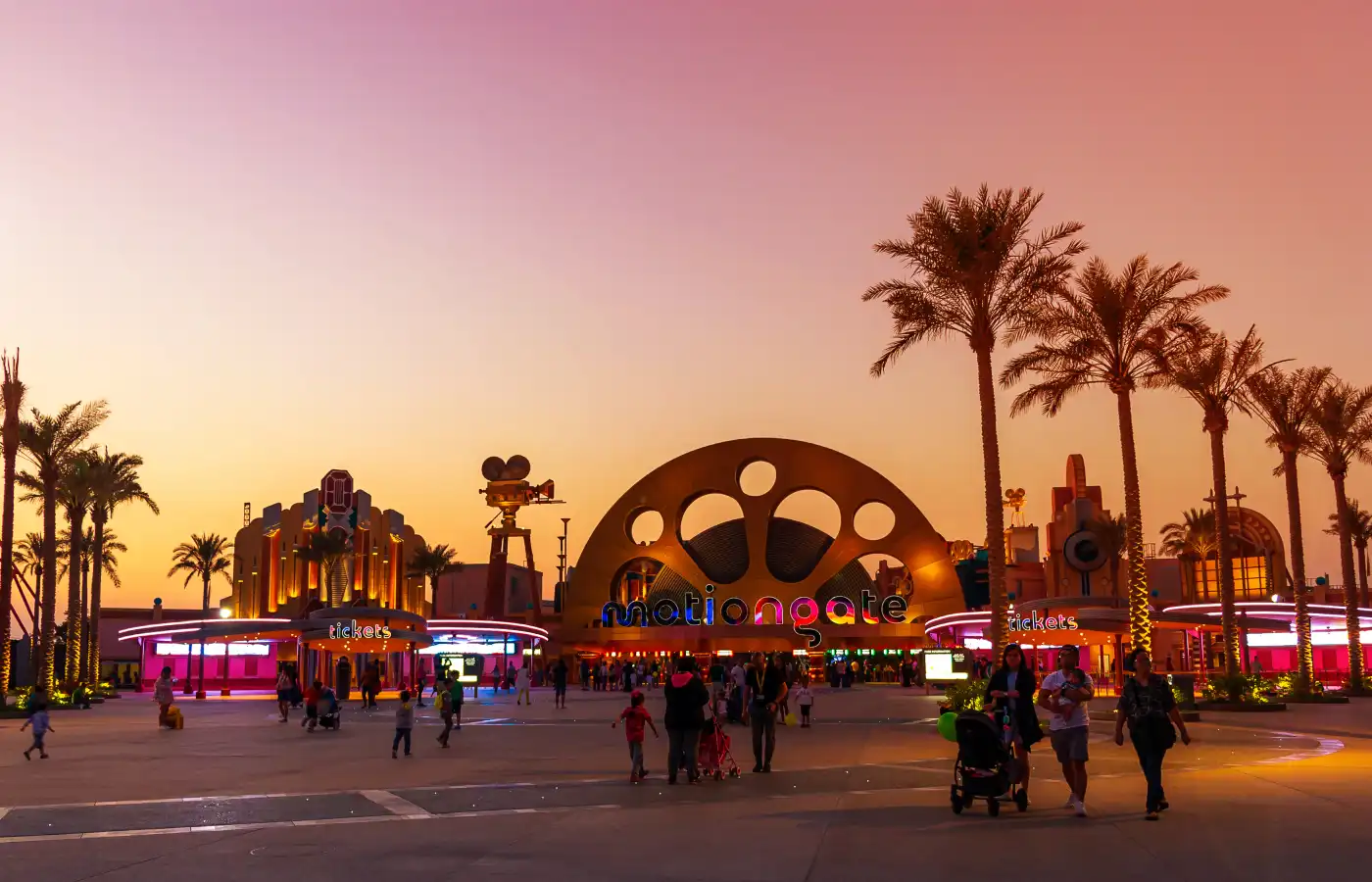 Entrance Motiongate Park at Dubai Parks and Resorts