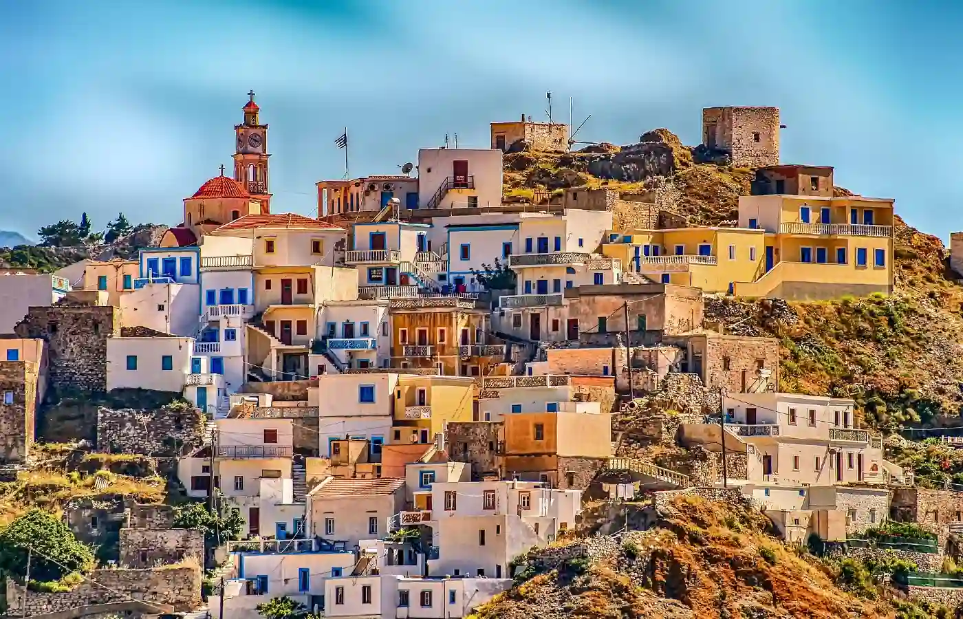 Greece village view in October