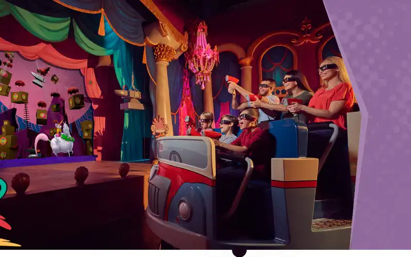 Anti-Mayhem ride at Warner Bros Abu Dhabi.