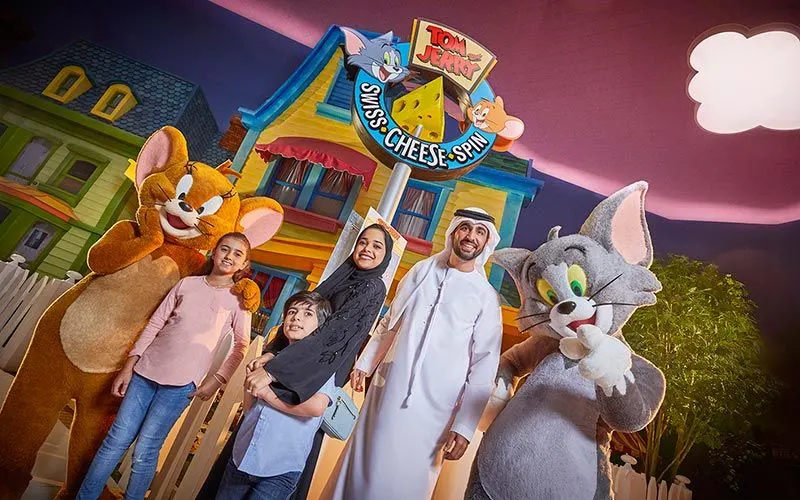 Tom and Jerry Swiss Cheese Spin ride at Warner Bros. World Abu Dhabi