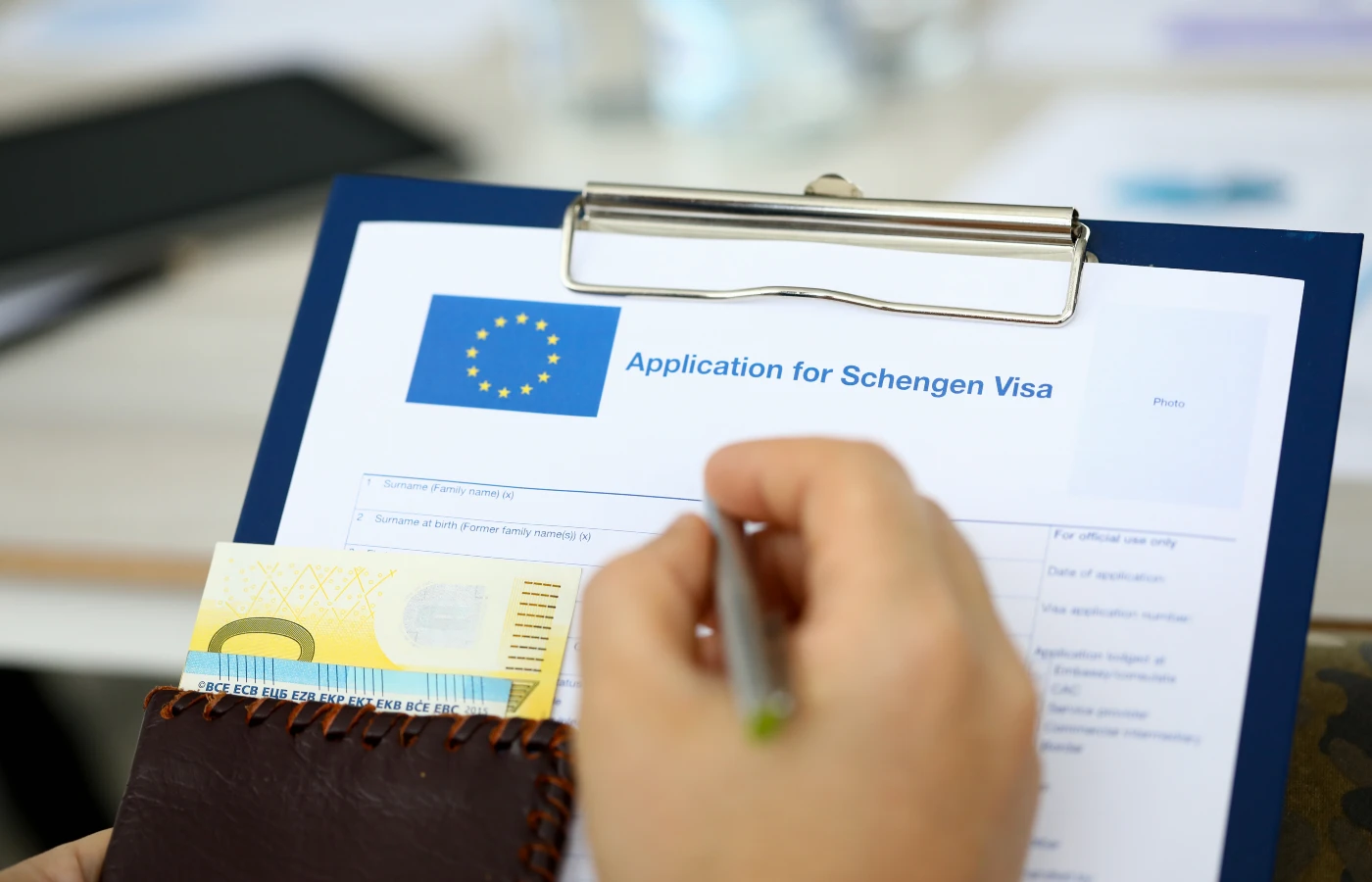 Schengen visa application form filling