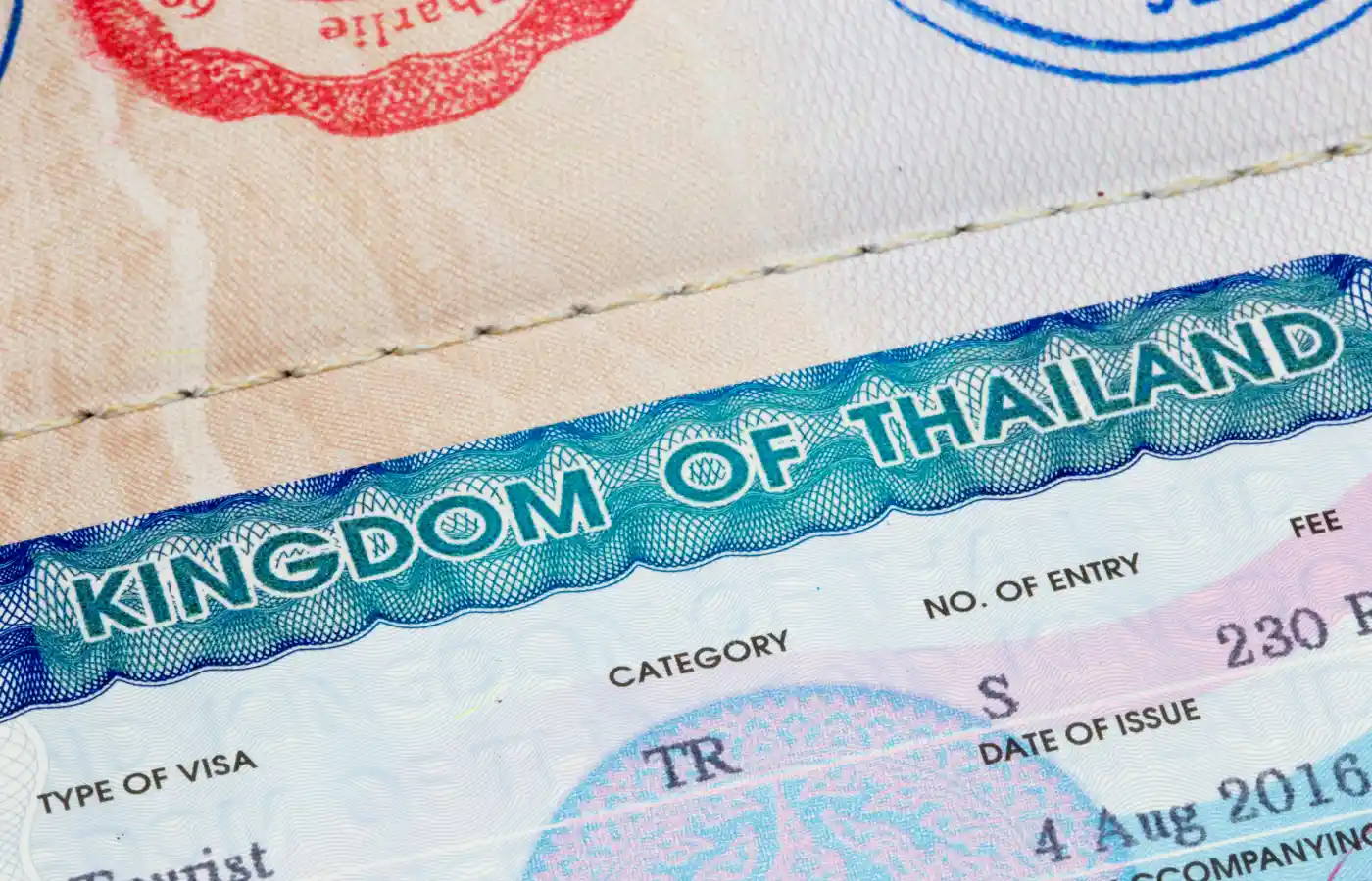 Thailand visa photo