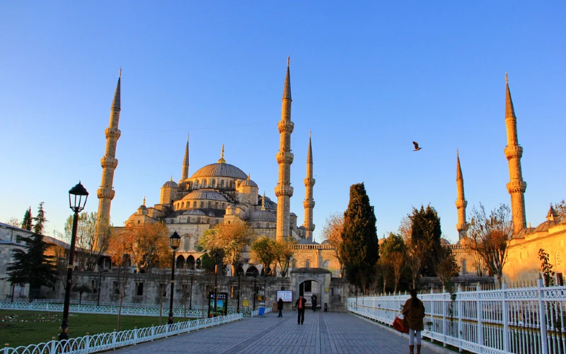 Sultan Ahmed Mosque or Blue Mosque in the morning Istanbul Turkey