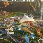 Six fFags Qiddiya City, Saudi Arabia Arial View