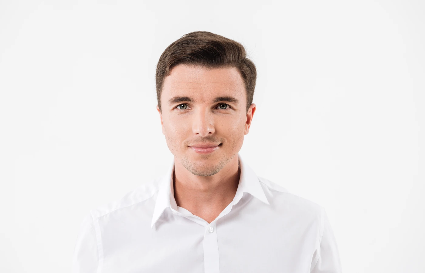 Passport Size photo of Man with white background