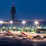 Emirates airplanes on DXB airport